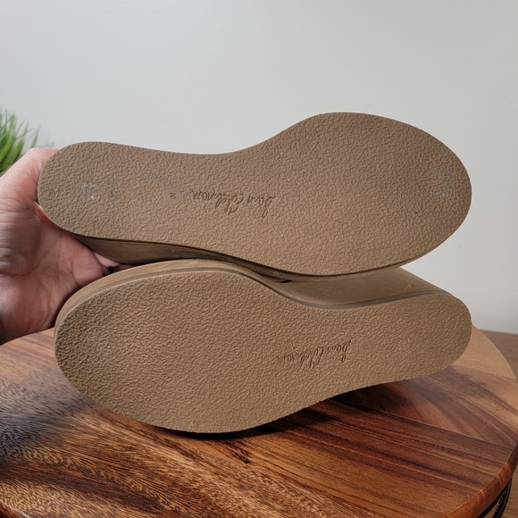 Sam Edelman Reagan Brown Suede Wedge Ankle Boots With Sherpa Trim Size 10 - Picture 12 of 17